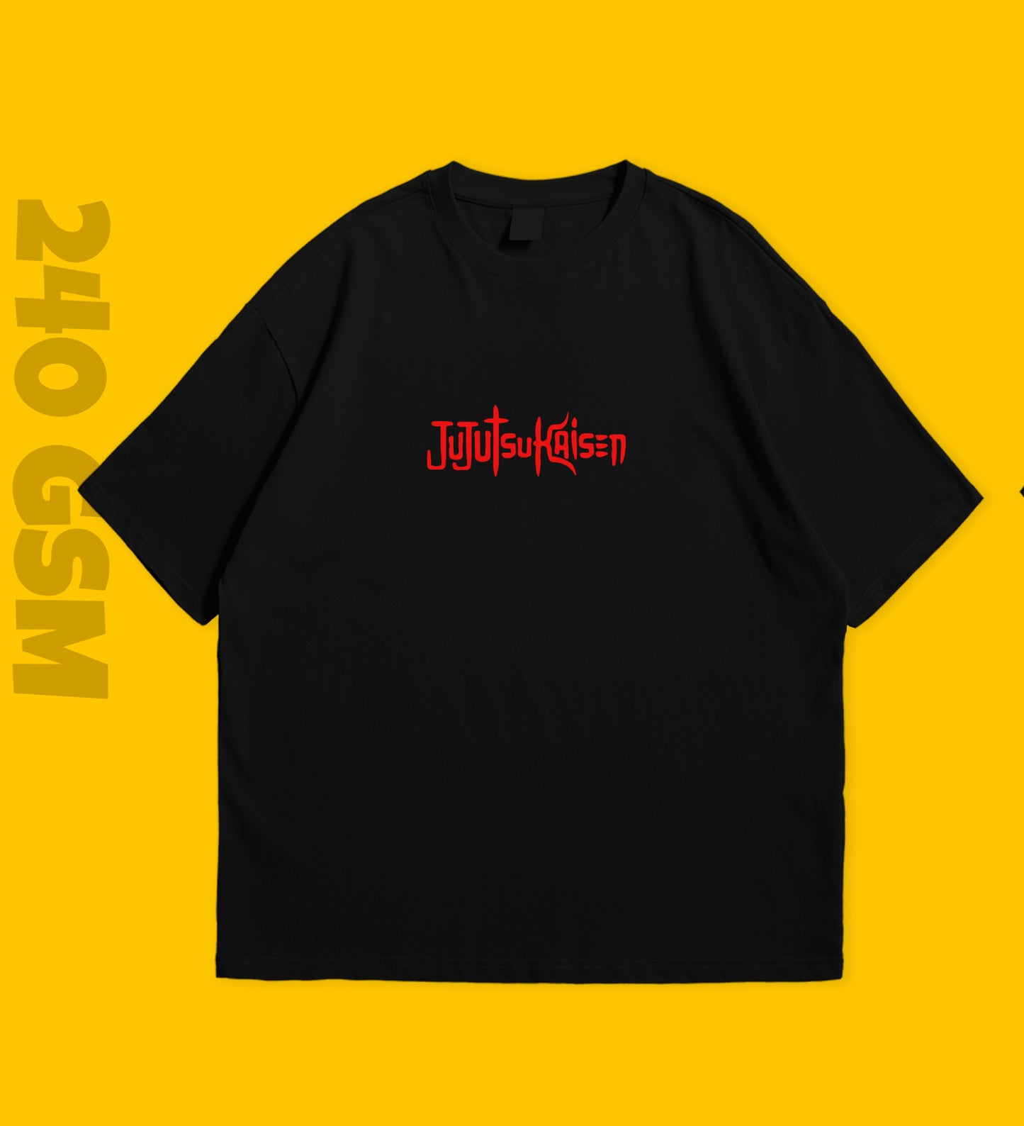 Itadori Sukuna oversized Anime Tshirt Black 240GSM Edition
