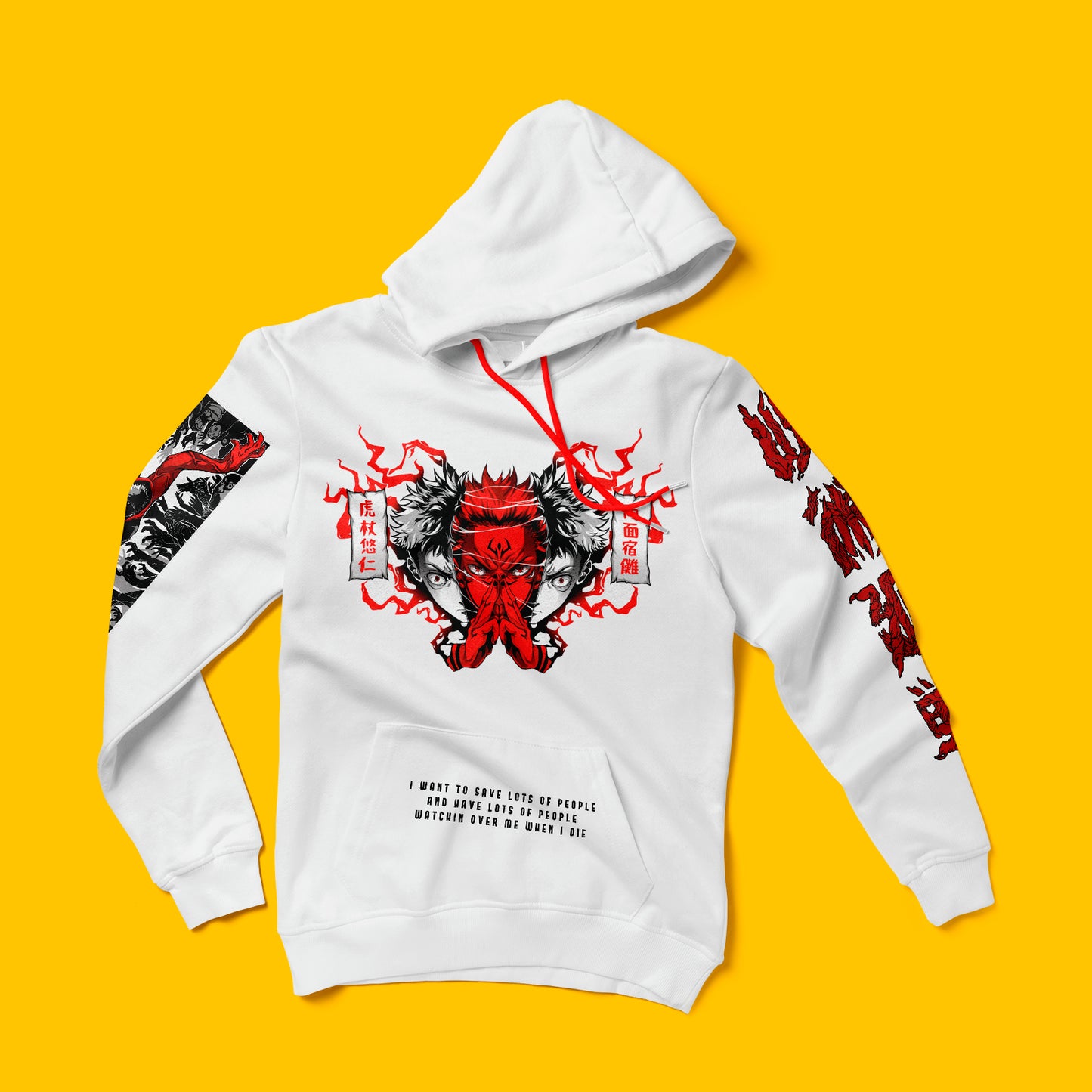 Itadori Sukuna Hoodie 320 GSM Premium Hoodie Jujutsu Kaisen Anime