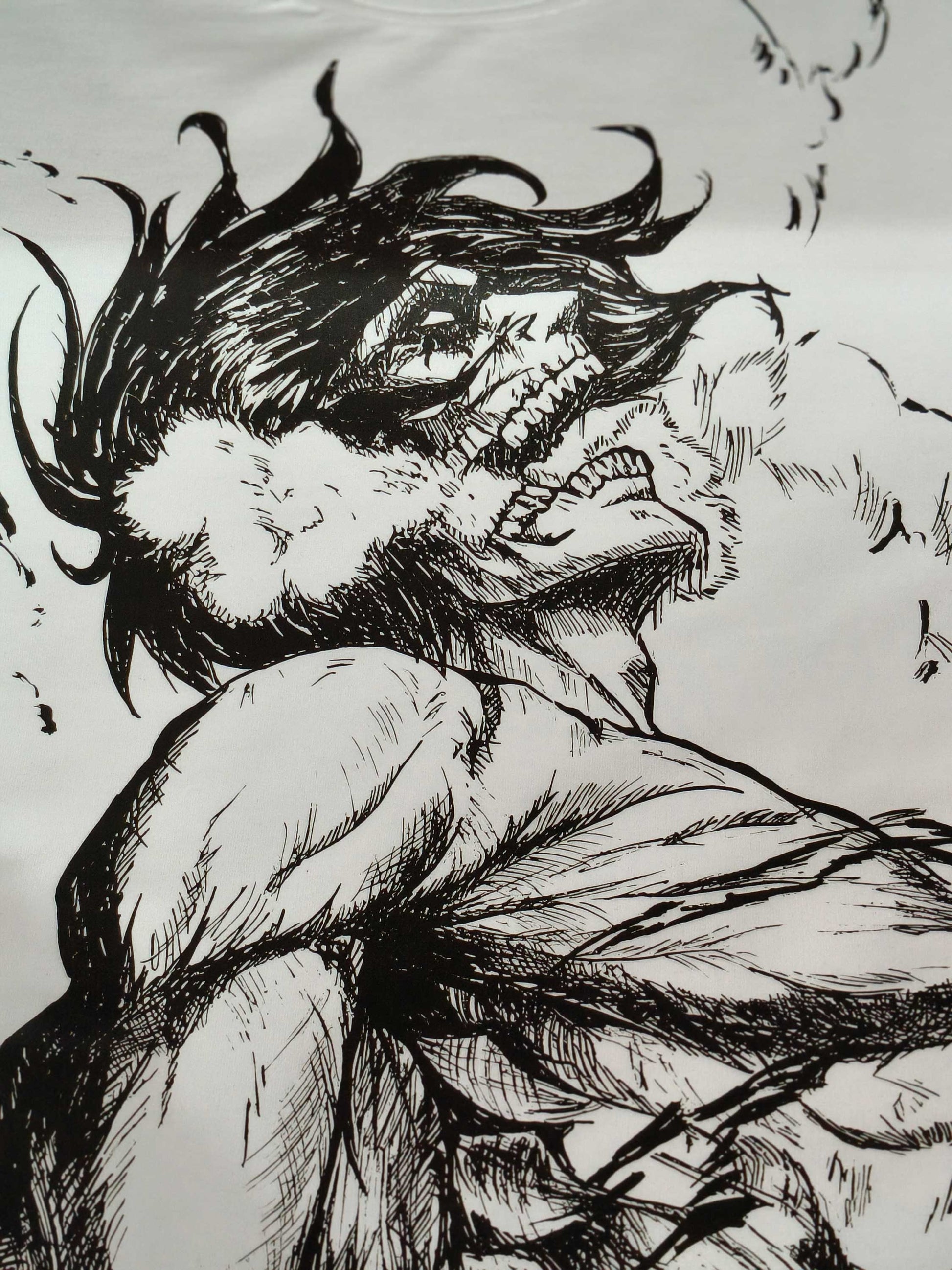 Attack Titan White Oversized 240 GSM