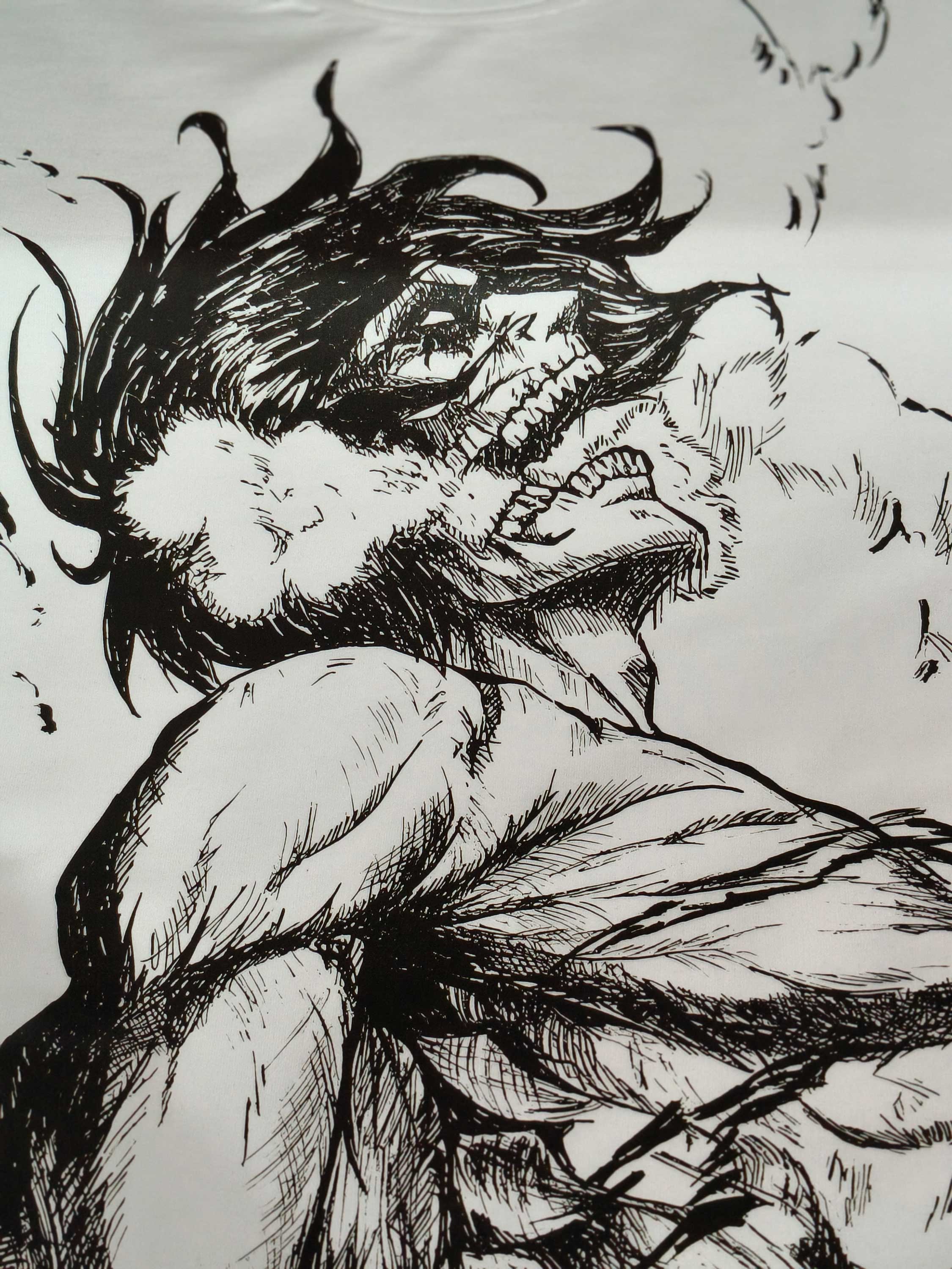 Attack Titan White Oversized 240 GSM