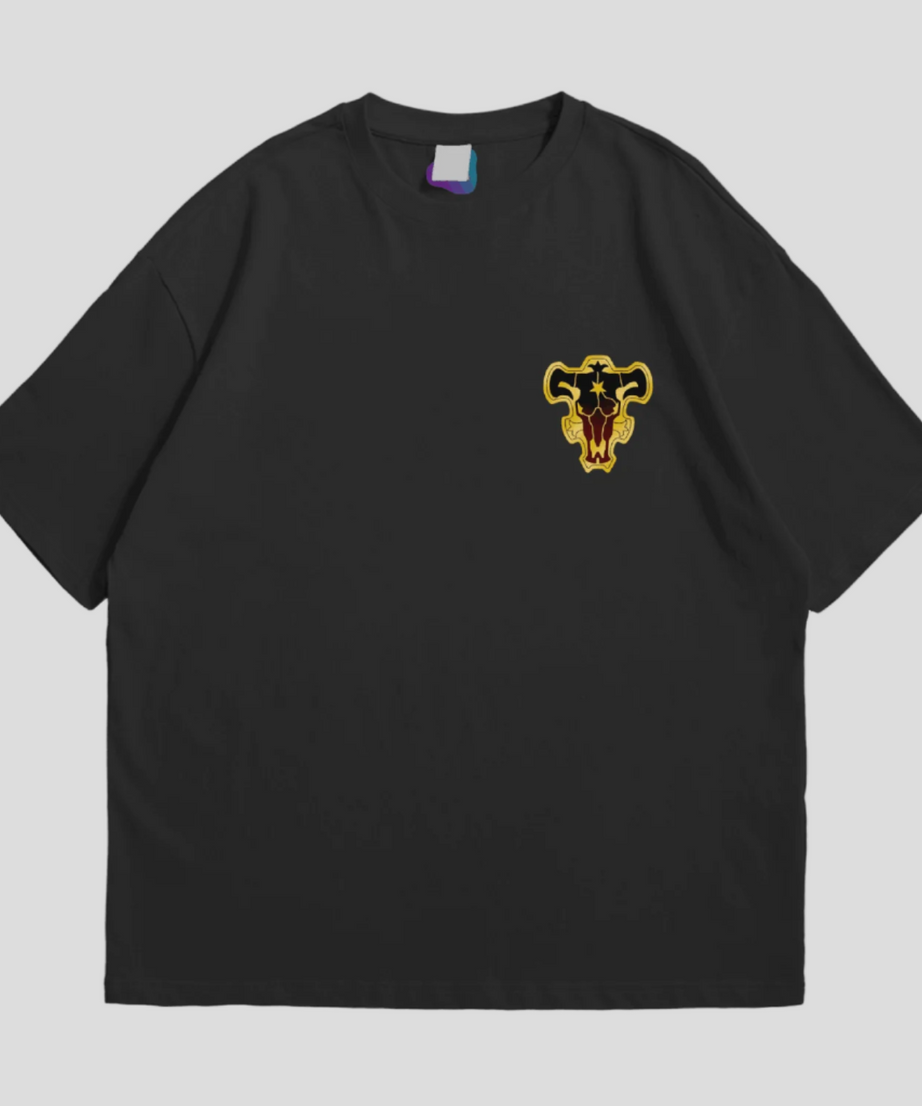 Black Clover Gold Tshirt Drop Shoulder 240 GSM