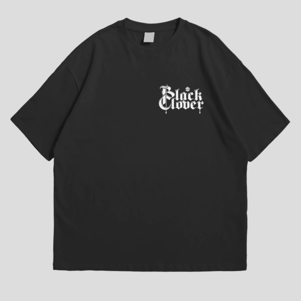 Black Clover Oversized Tshirt Drop Shoulder 240 GSM