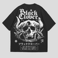 Black Clover Oversized Tshirt Drop Shoulder 240 GSM