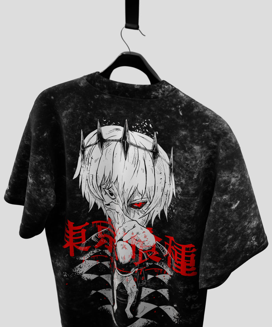 Tokyo Ghoul Acid wash Oversized 240 GSM