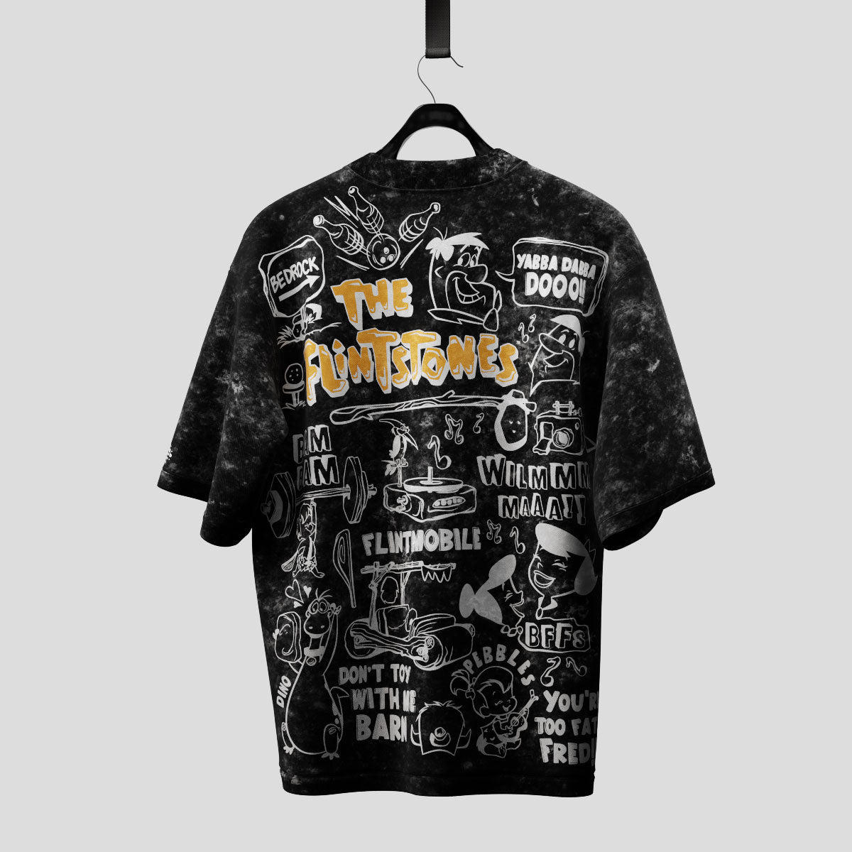 The Flintstones Acid Washed Oversized 240 GSM