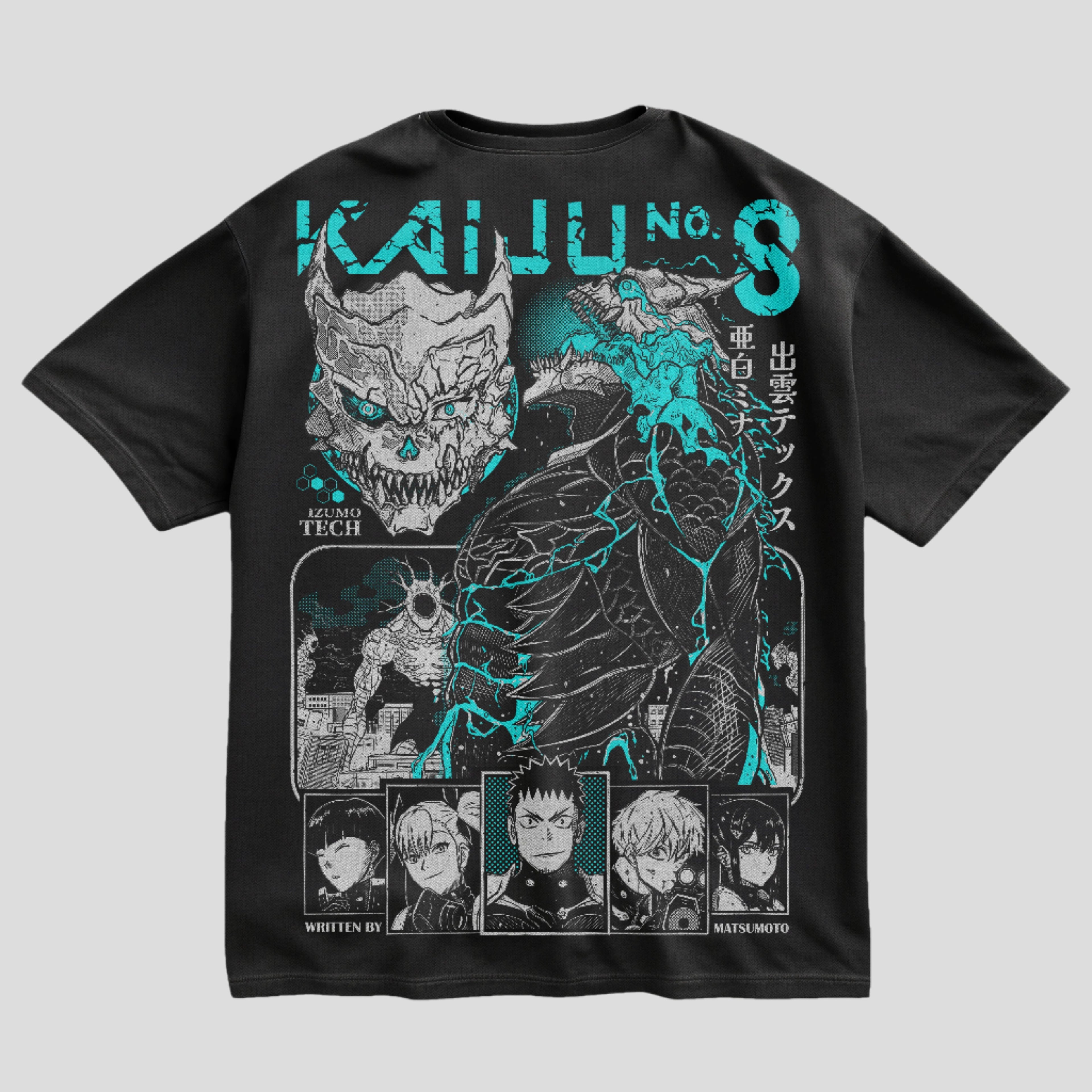 Kaiju No 8 Turq Oversized 250 GSM