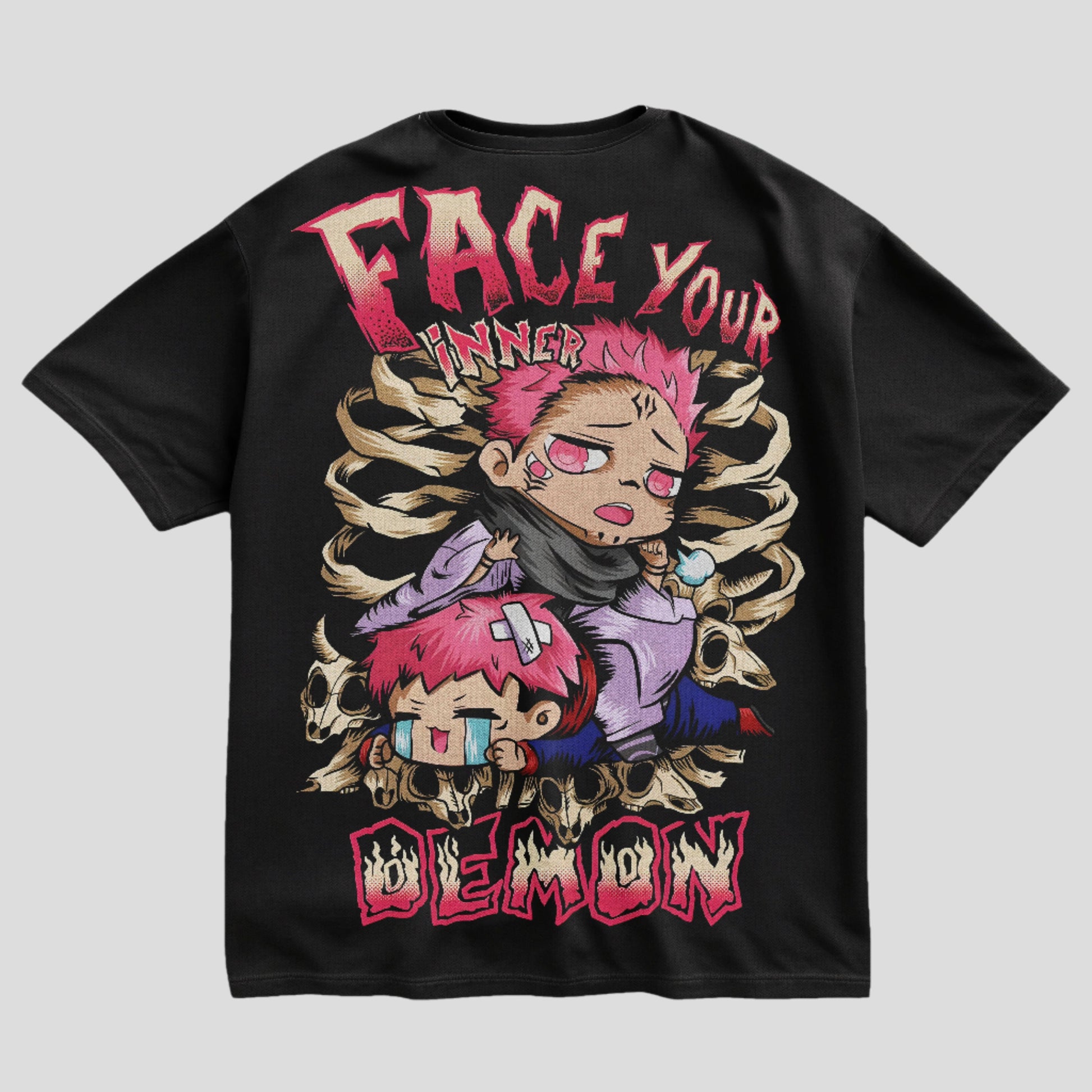 Face your Demons Jujutsu kaisen Oversized 240 GSM