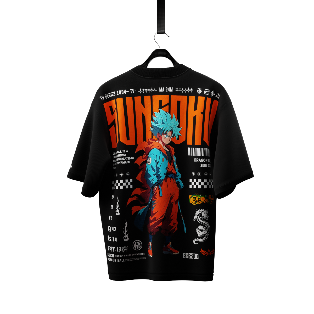 Goku EST 1984 Oversized Tshirt Drop Shoulder 240 GSM