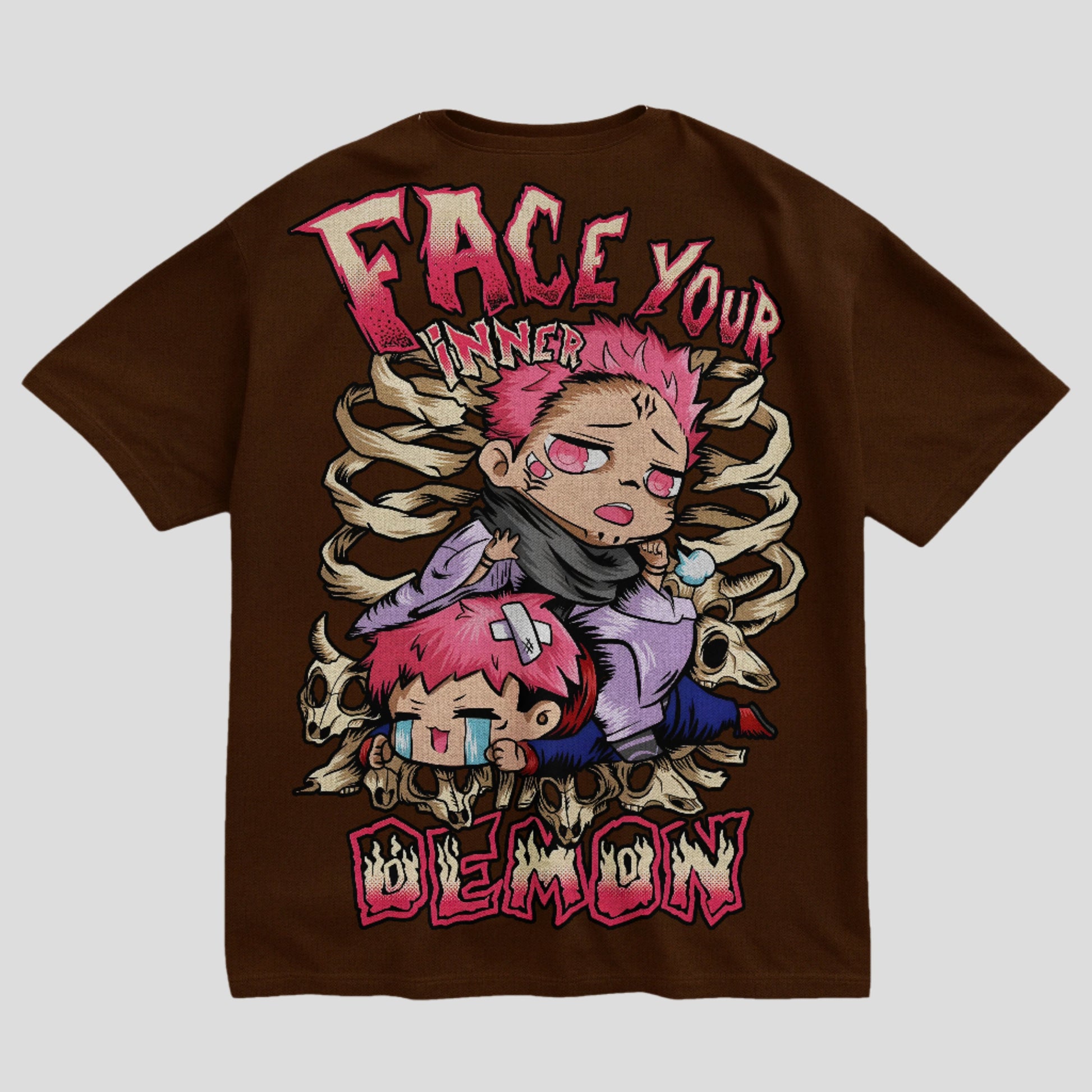 Face your Demons Jujutsu kaisen Oversized 240 GSM