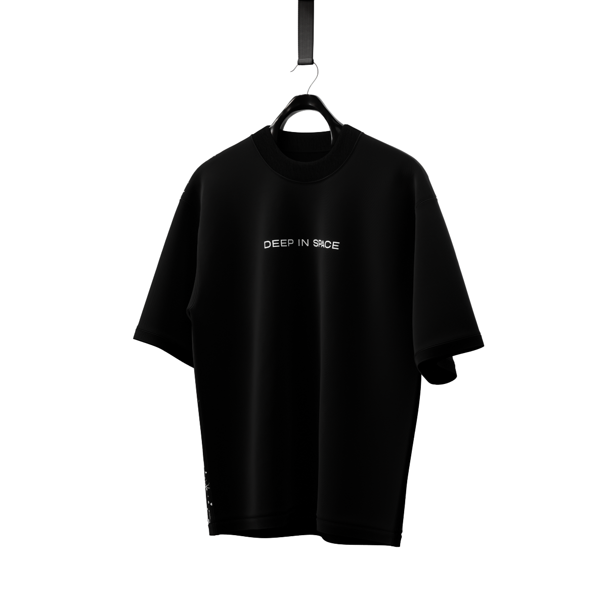 Deep in Space Black Oversized Streetwear 240GSM Tshirt