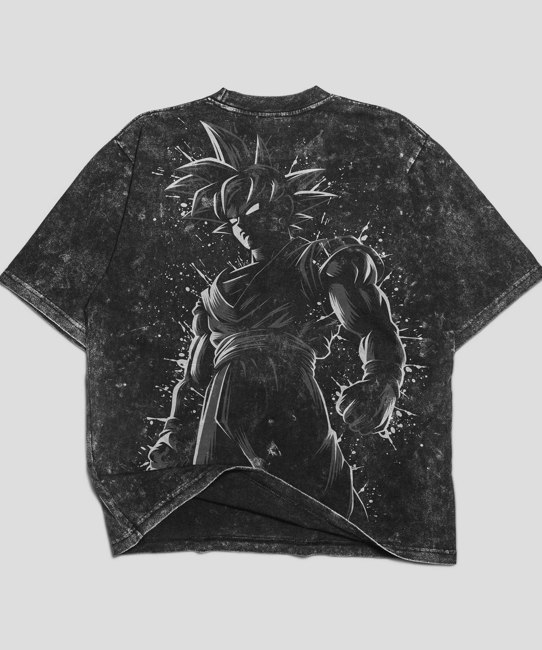 Goku Grey Acid washed Oversized 240 GSM