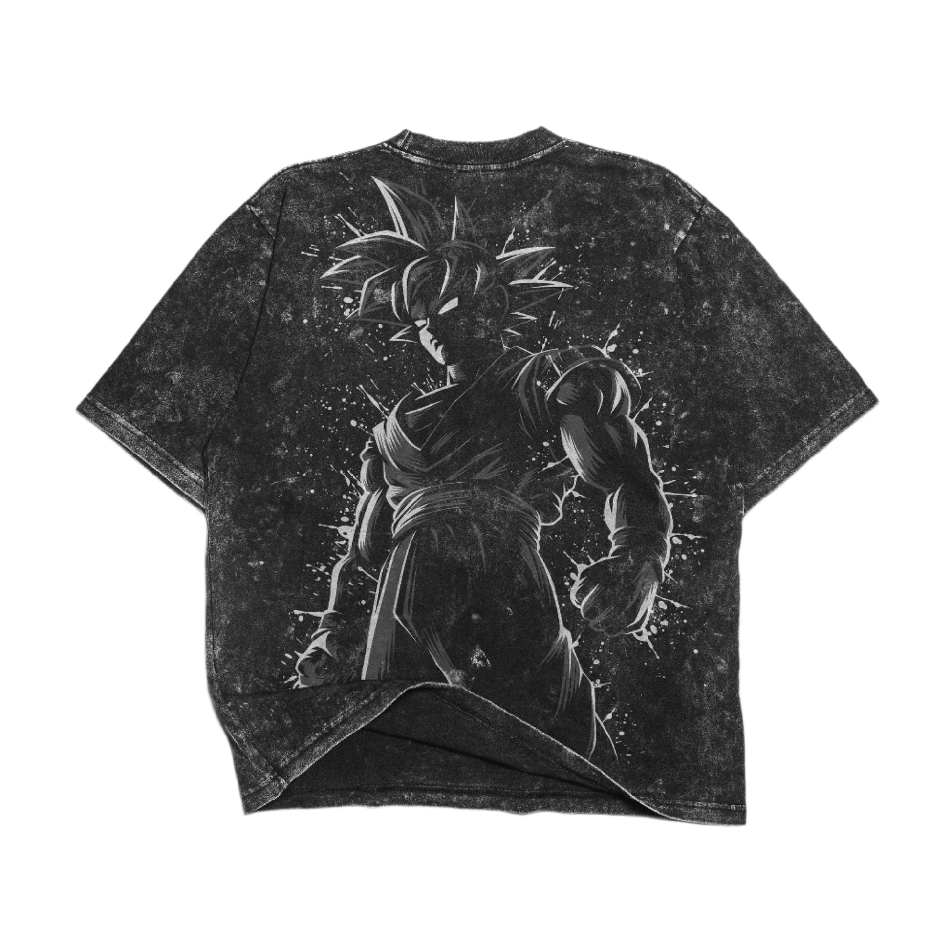 Goku Grey Acid washed Oversized 240 GSM
