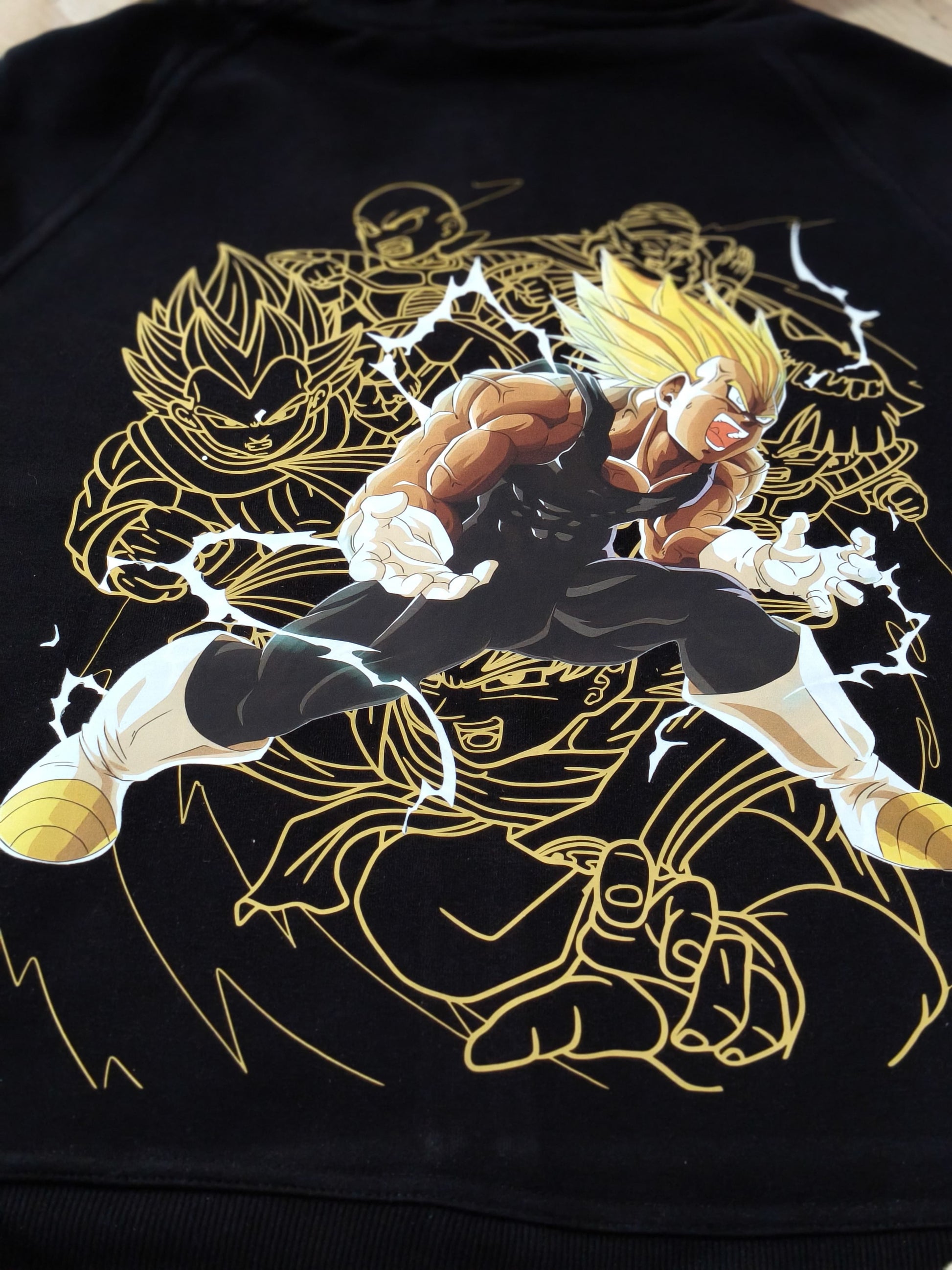 Vegeta Thunder Zipper Hoodie 350 GSM
