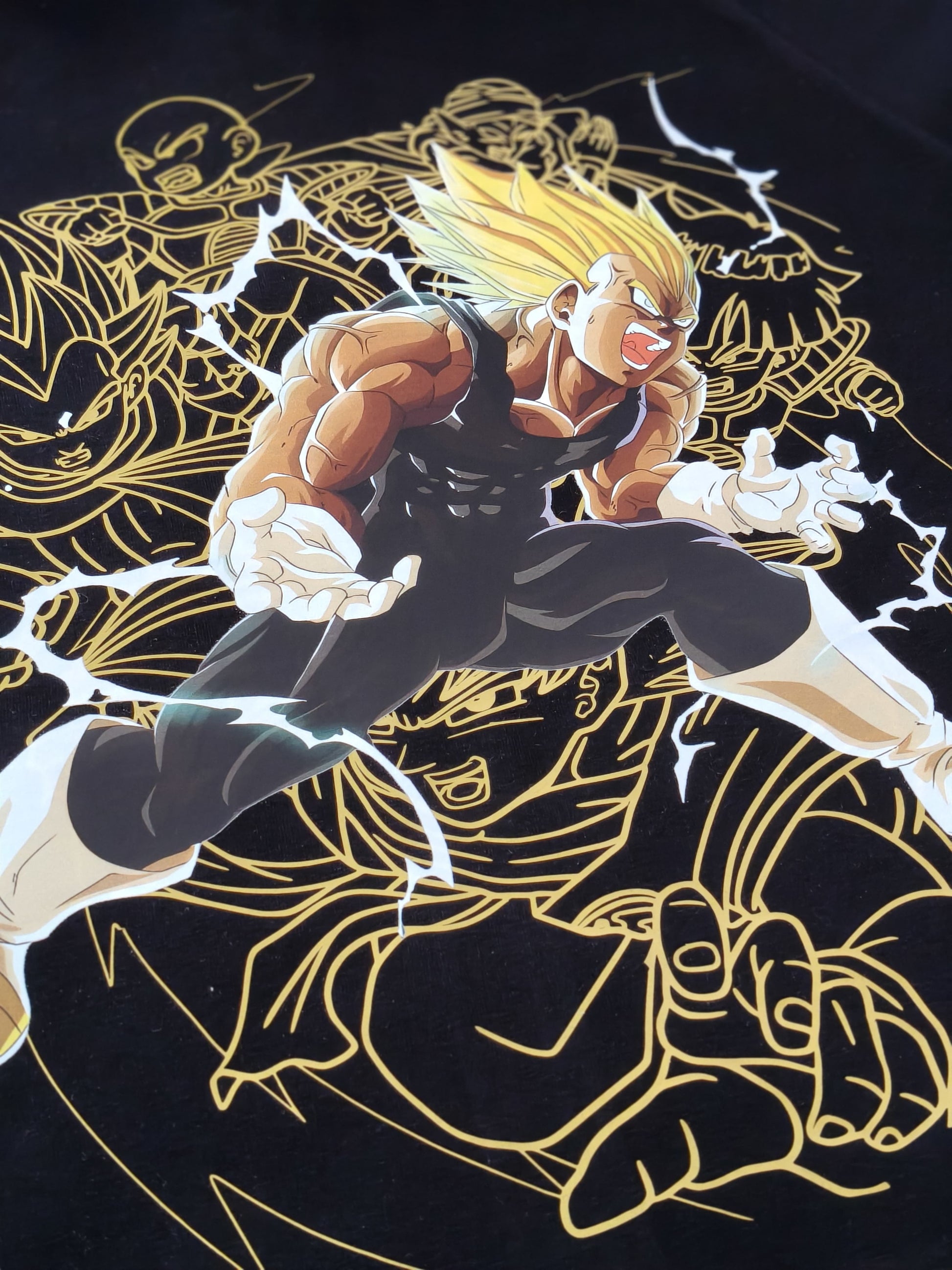 Vegeta Thunder Zipper Hoodie 350 GSM