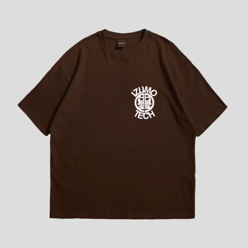 Kaiju No 8 Oversized 240 GSM Brown Coffee