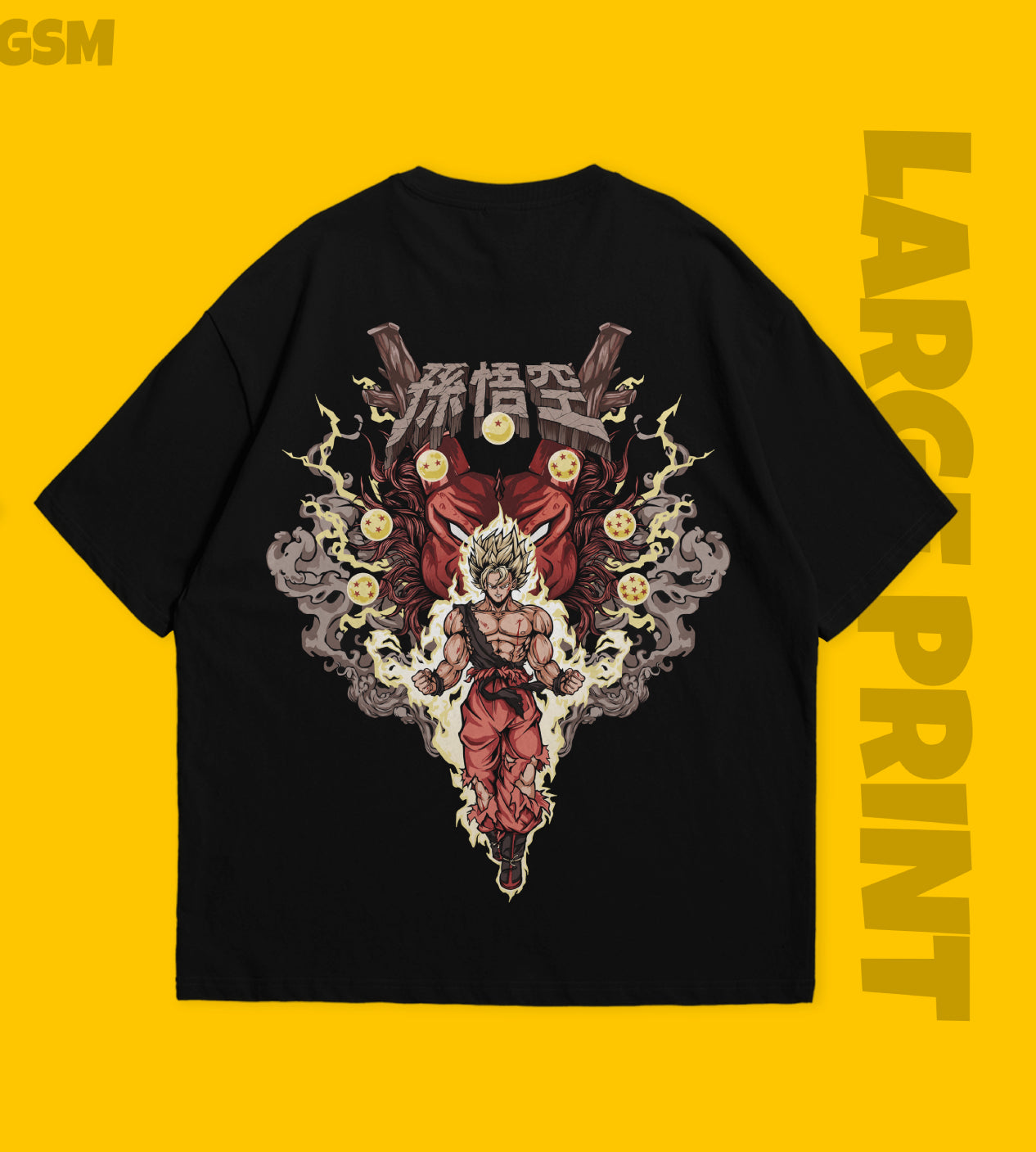 Goku Anime Oversized Tshirt 240 GSM