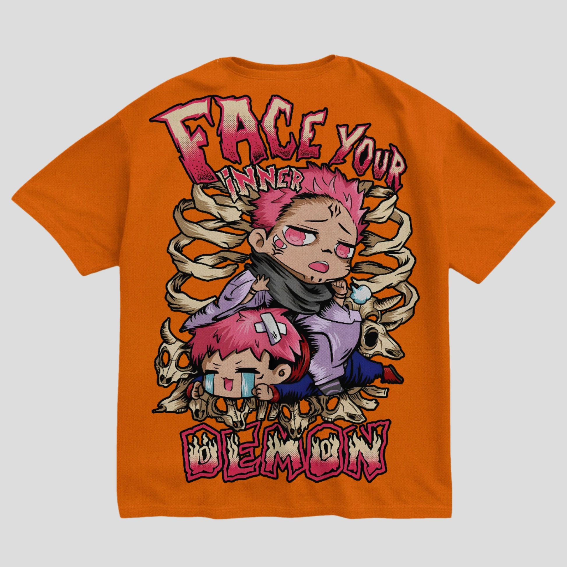 Face your Demons Jujutsu kaisen Oversized 240 GSM
