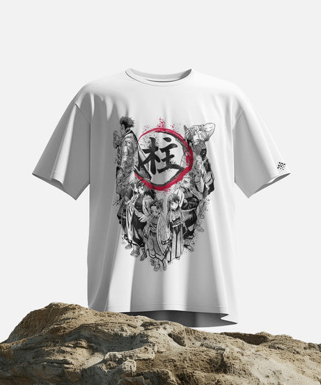 Pillars White Tshirt Demon Slayer