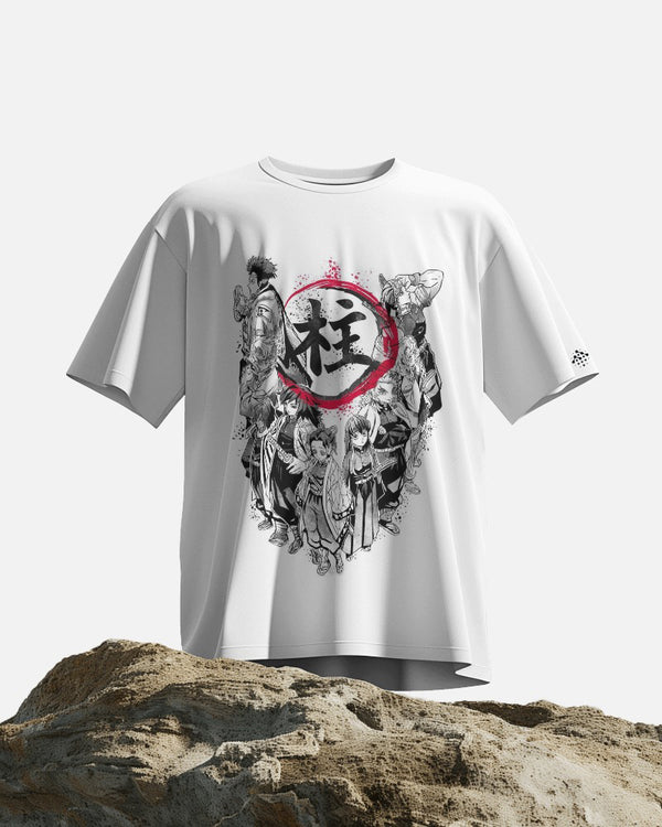 Pillars White Tshirt Demon Slayer