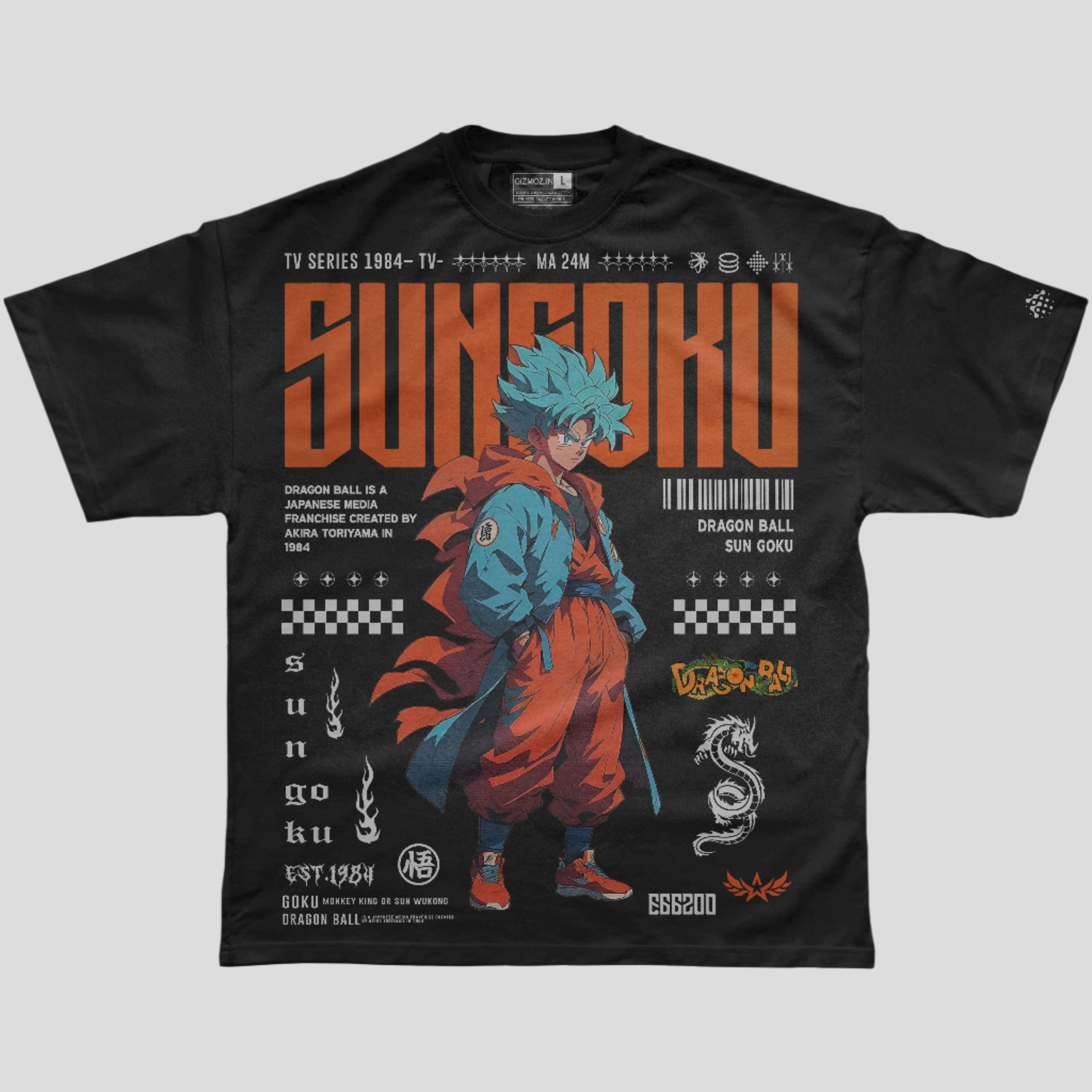Goku EST 1984 Tshirt Crew Neck