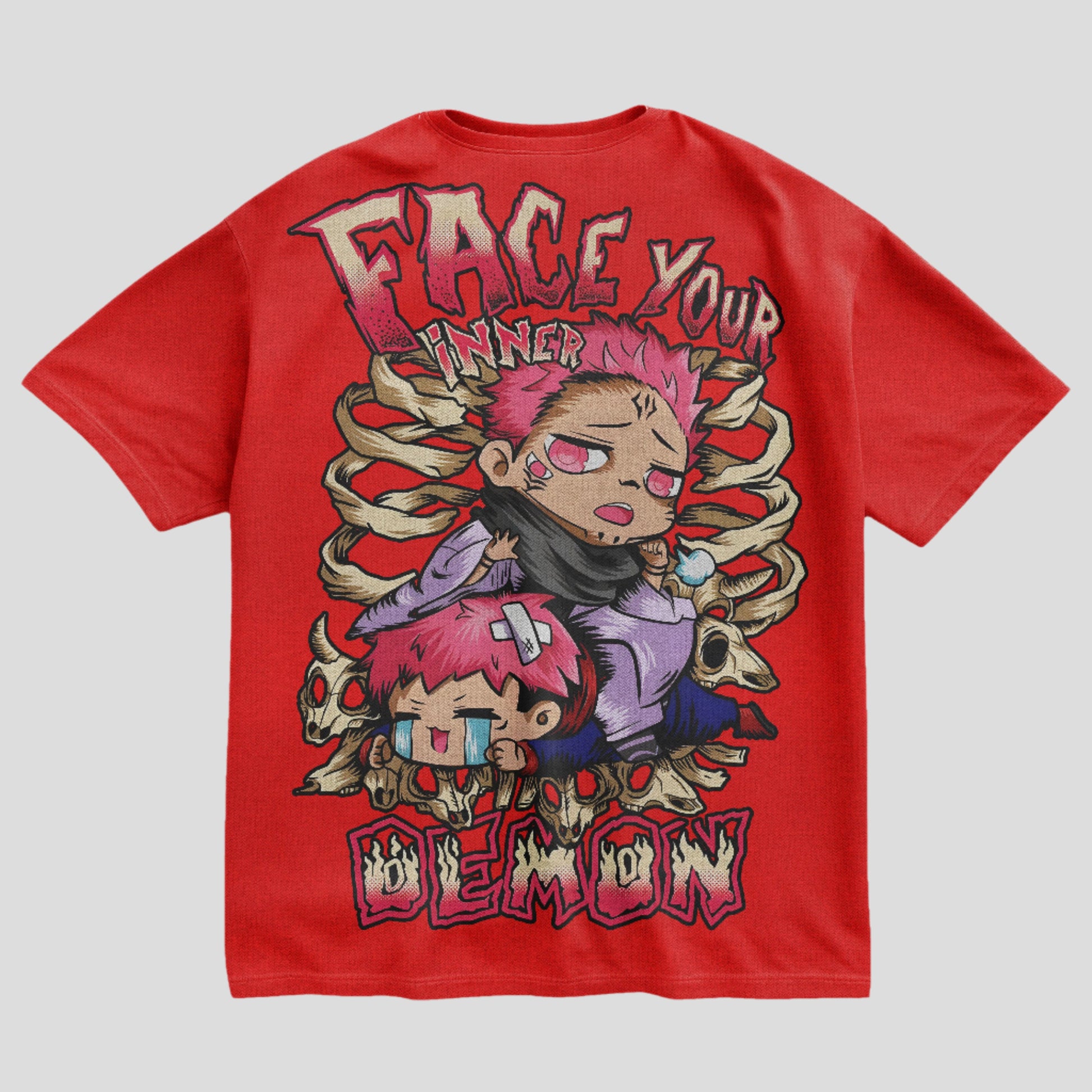 Face your Demons Jujutsu kaisen Oversized 240 GSM