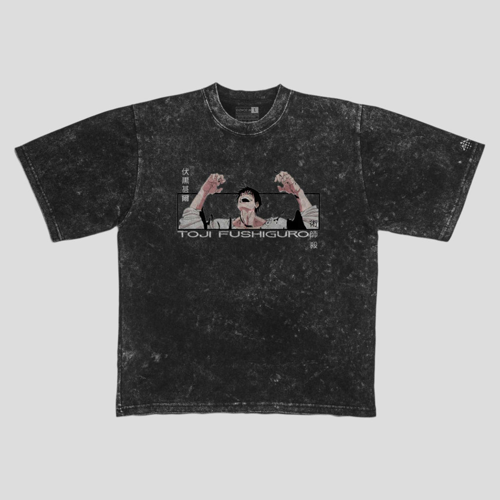 Toji Swords Stone Washed Oversized Tshirt 240 GSM
