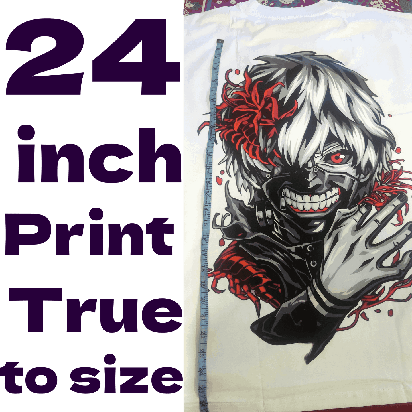 Tokyo Ghoul oversized Anime Tshirt White Edition