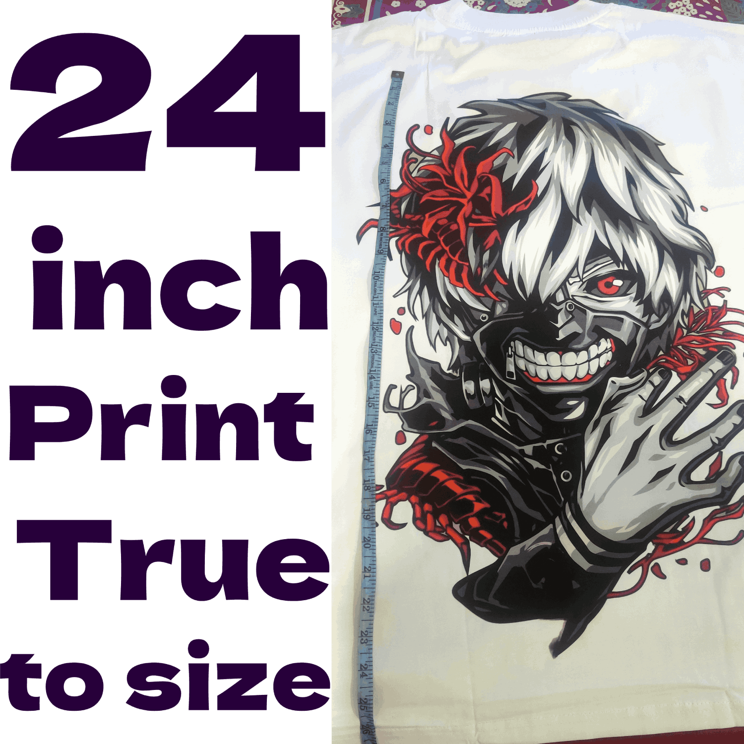 Tokyo Ghoul oversized Anime Tshirt White Edition