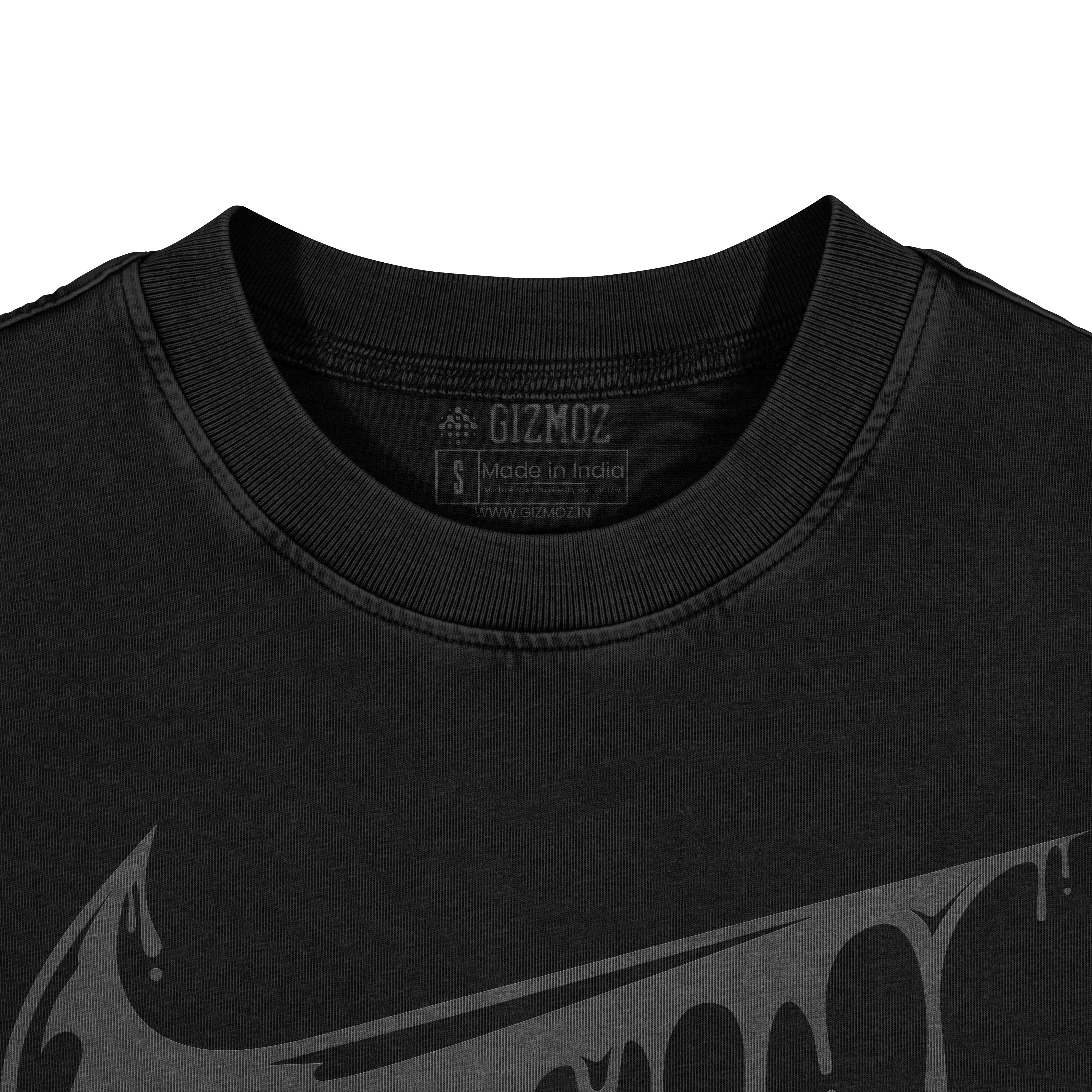 Drip Tick Reflector Oversized Tshirt 240 GSM – Gizmoz.in