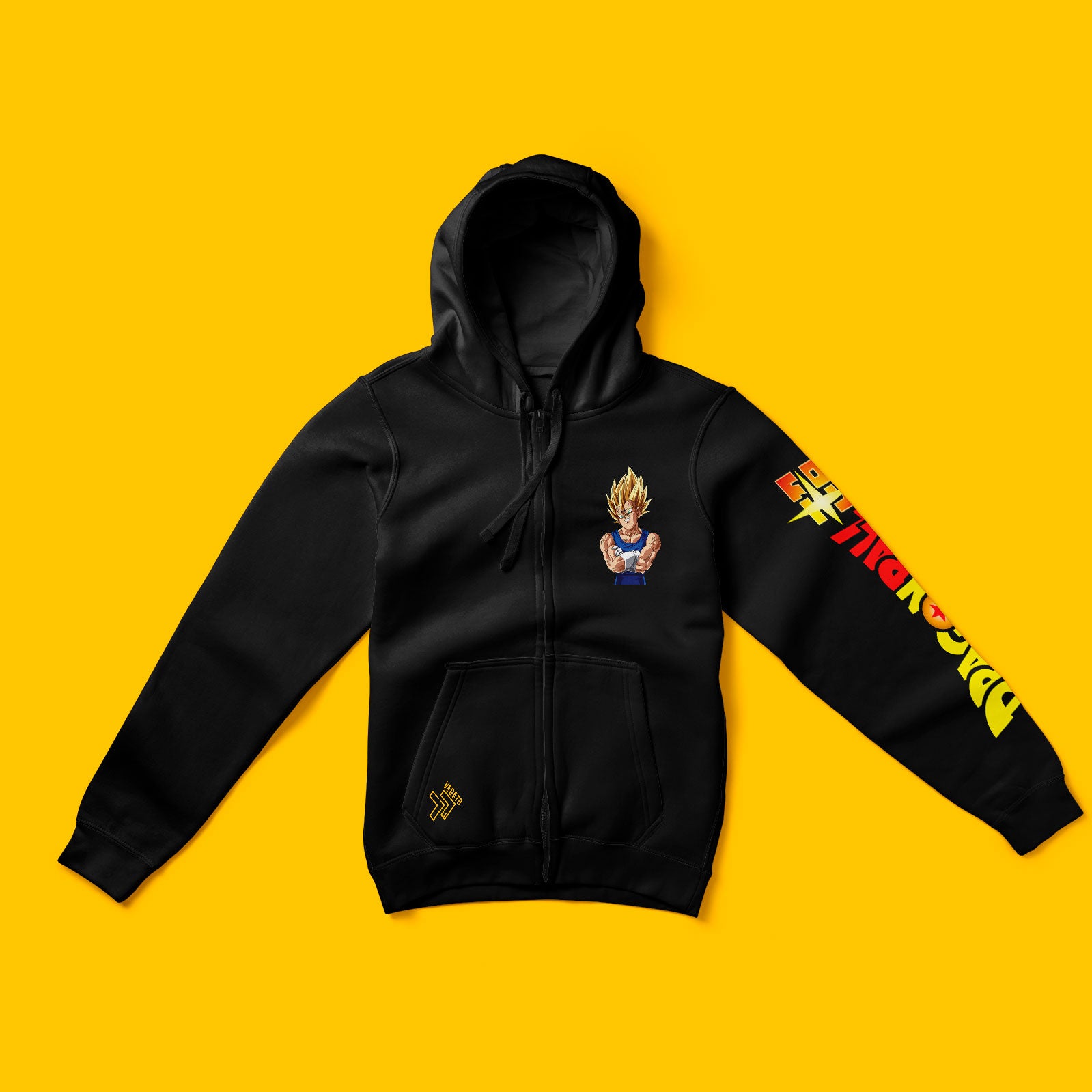 Vegeta Thunder Zipper Hoodie 350 GSM