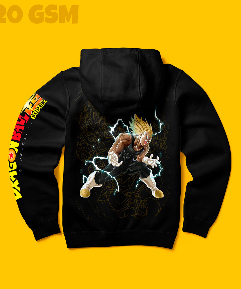 Vegeta Thunder Zipper Hoodie 350 GSM