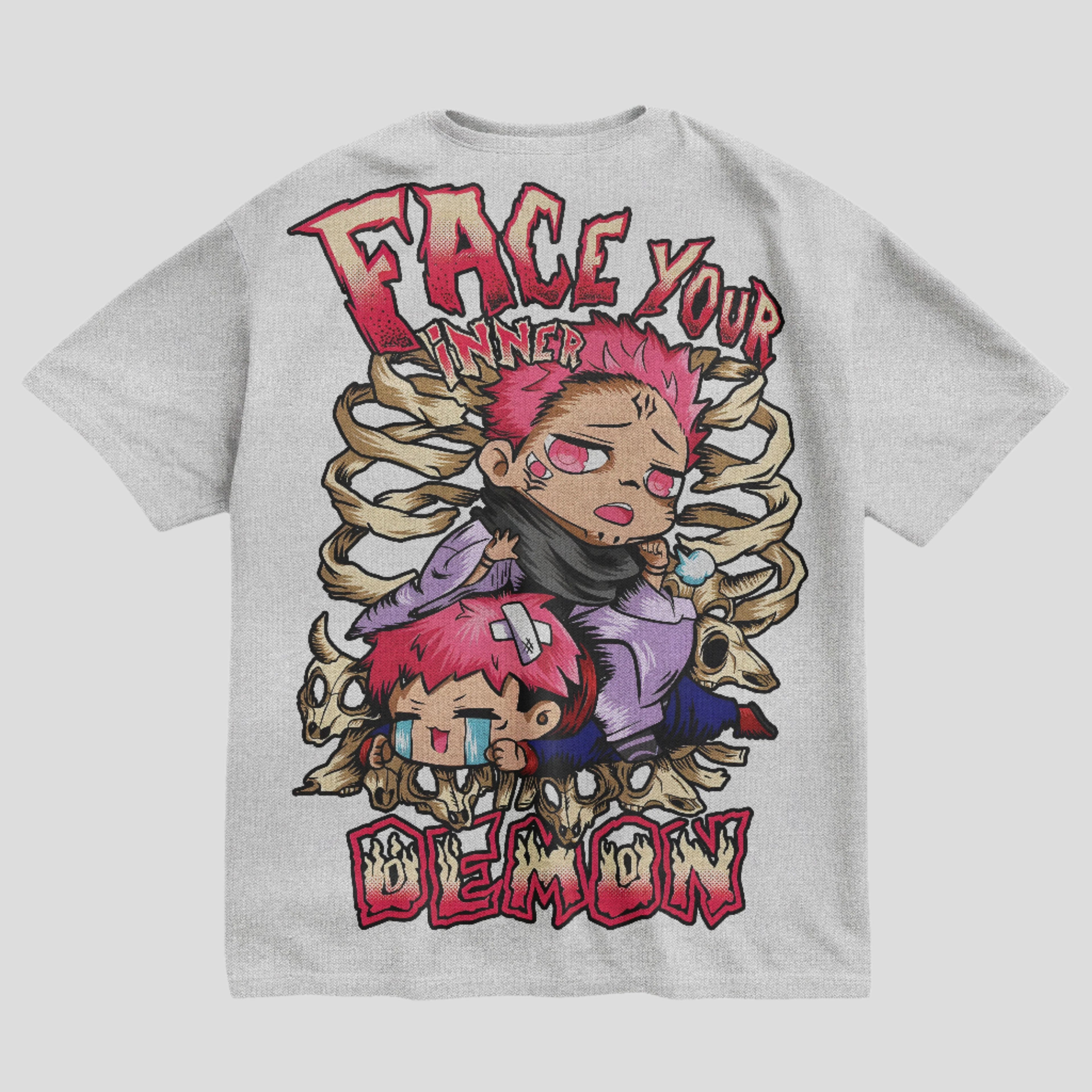 Face your Demons Jujutsu kaisen Oversized 240 GSM