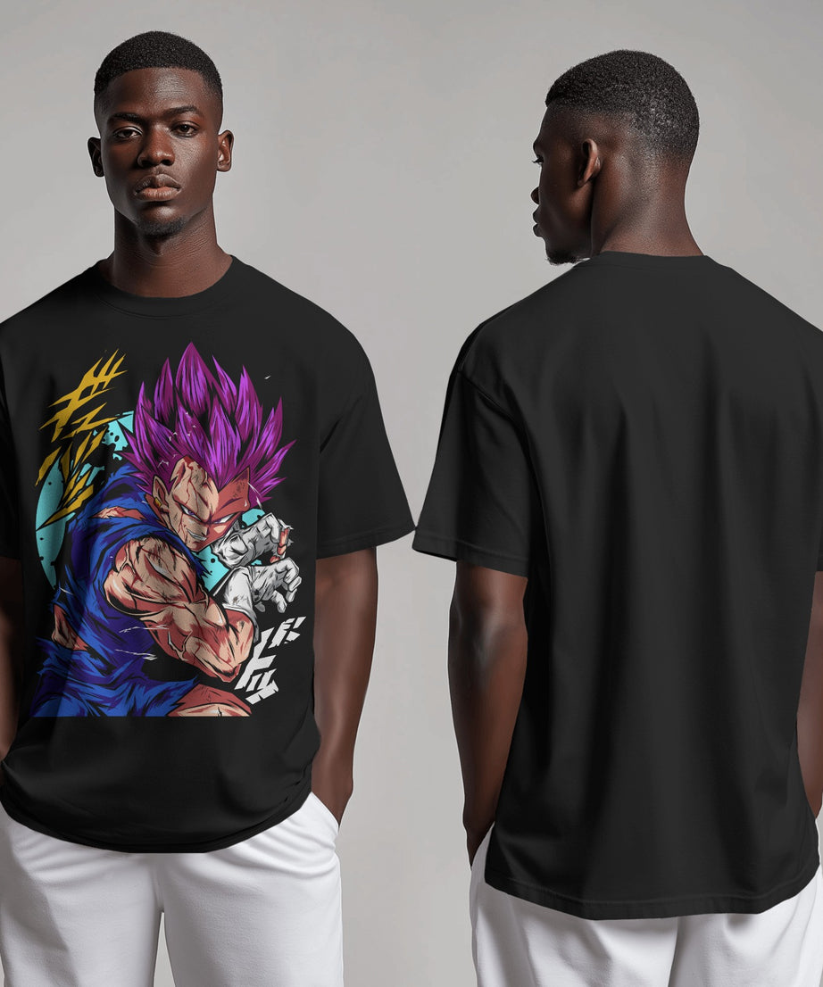 Vegeta Anime Tshirt Black Edition