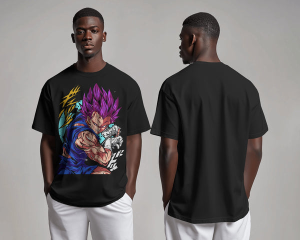 Vegeta Anime Tshirt Black Edition