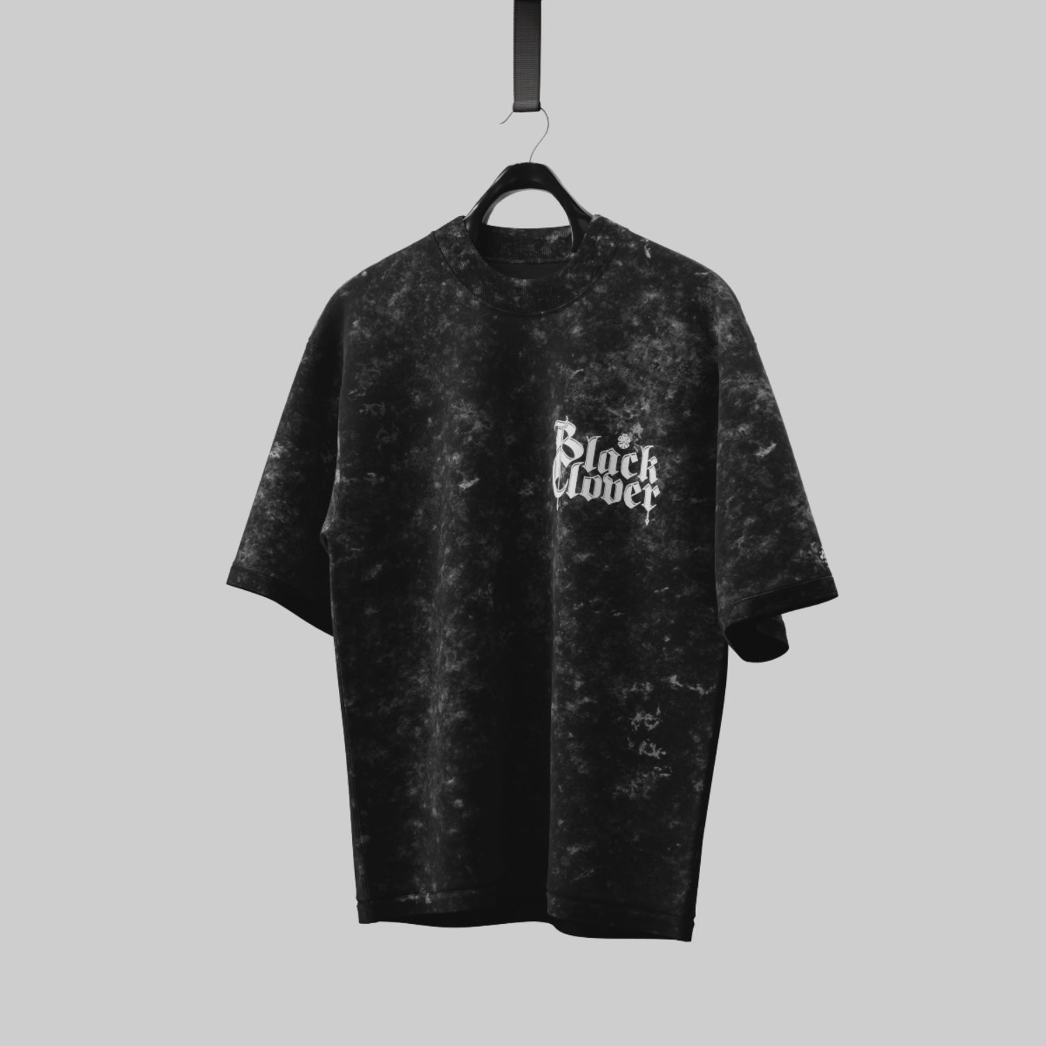 Black Clover Acid Wash Oversized Tshirt