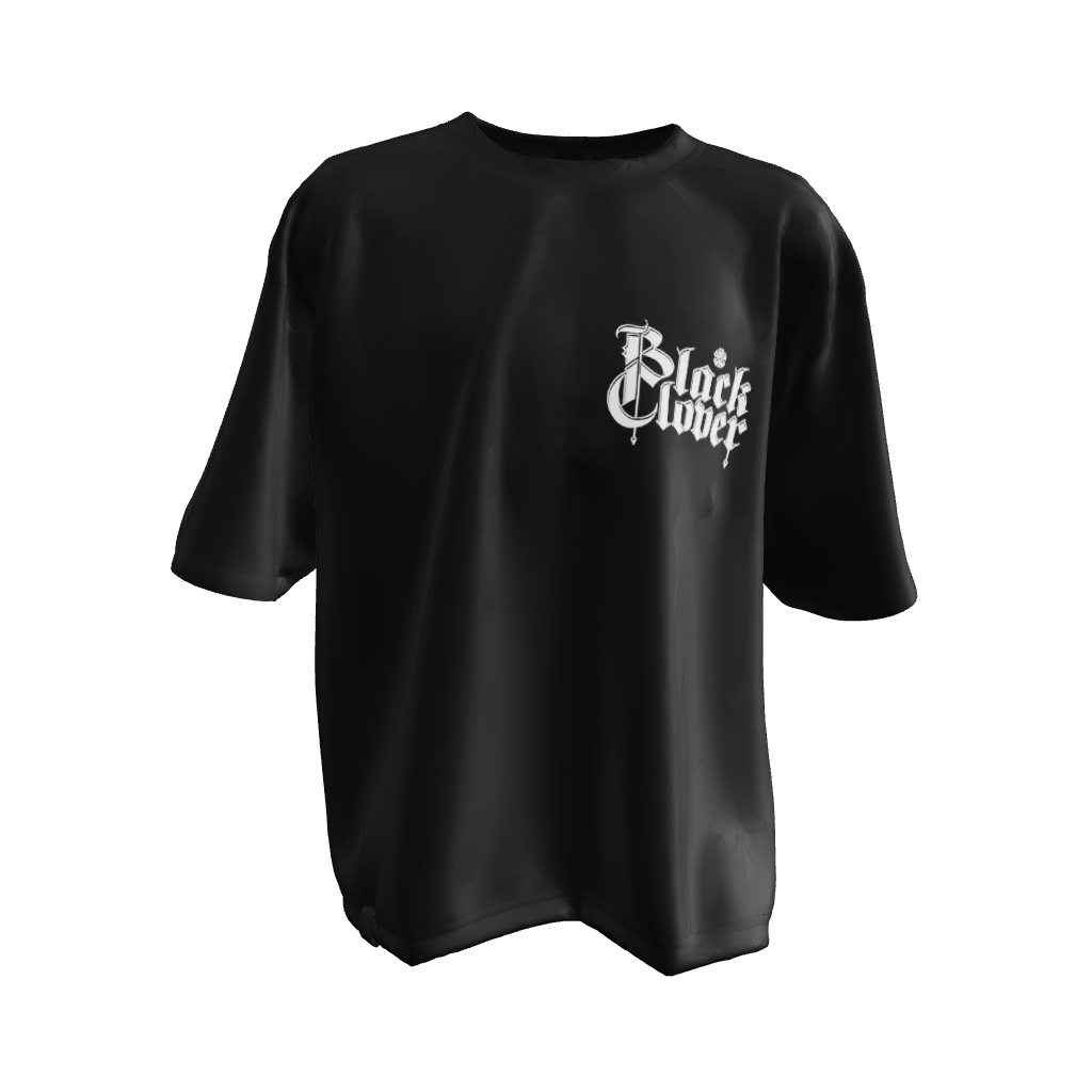 Black Clover Oversized Tshirt Drop Shoulder 240 GSM