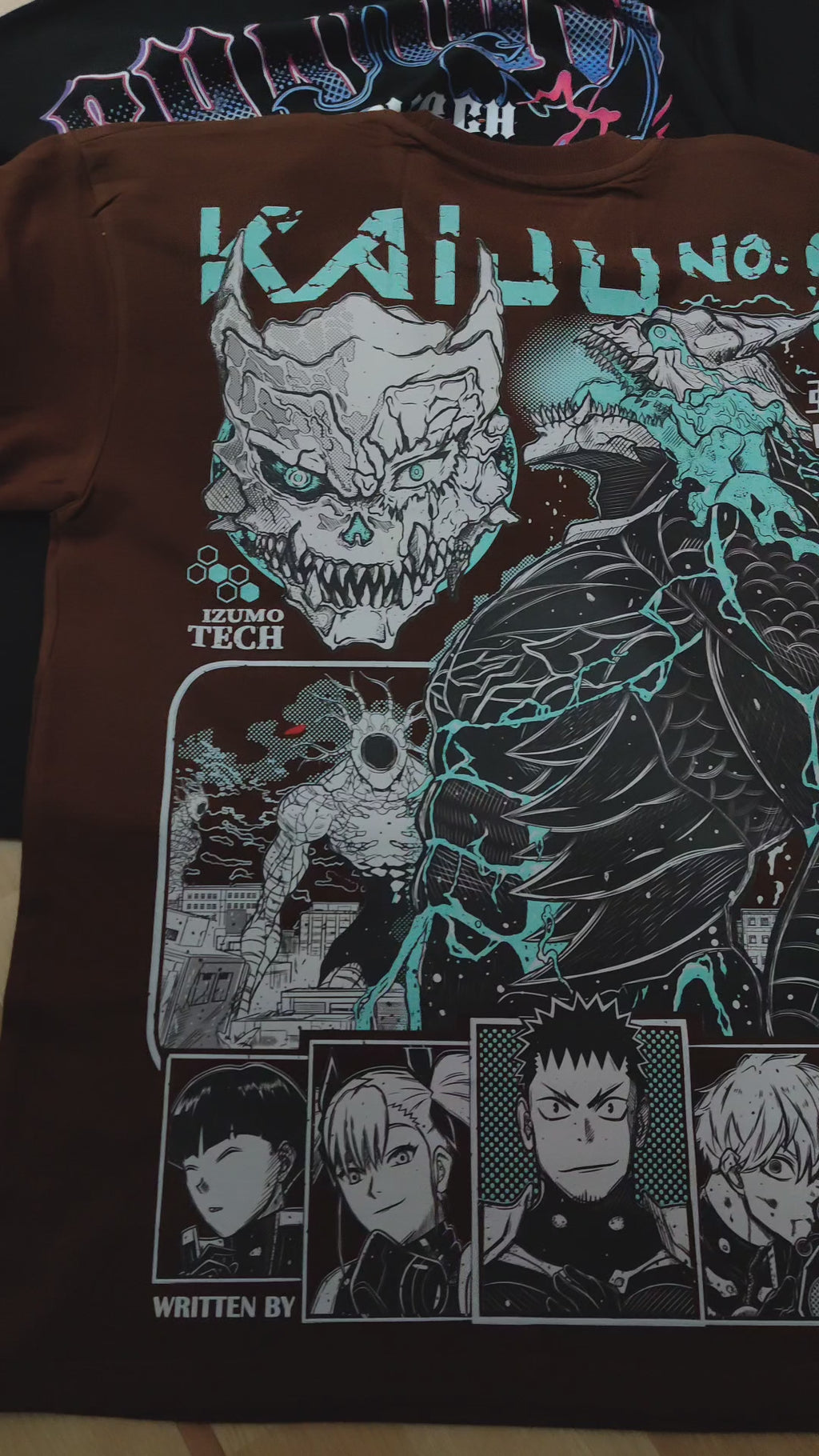 Kaiju No 8 Oversized 240 GSM Brown Coffee