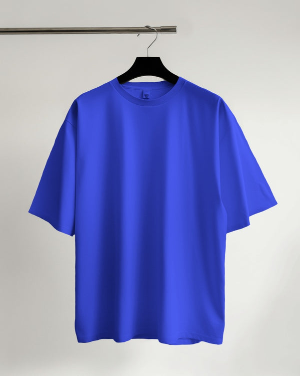 Oversized Tshirt Blue 240 GSM Drop Shoulder