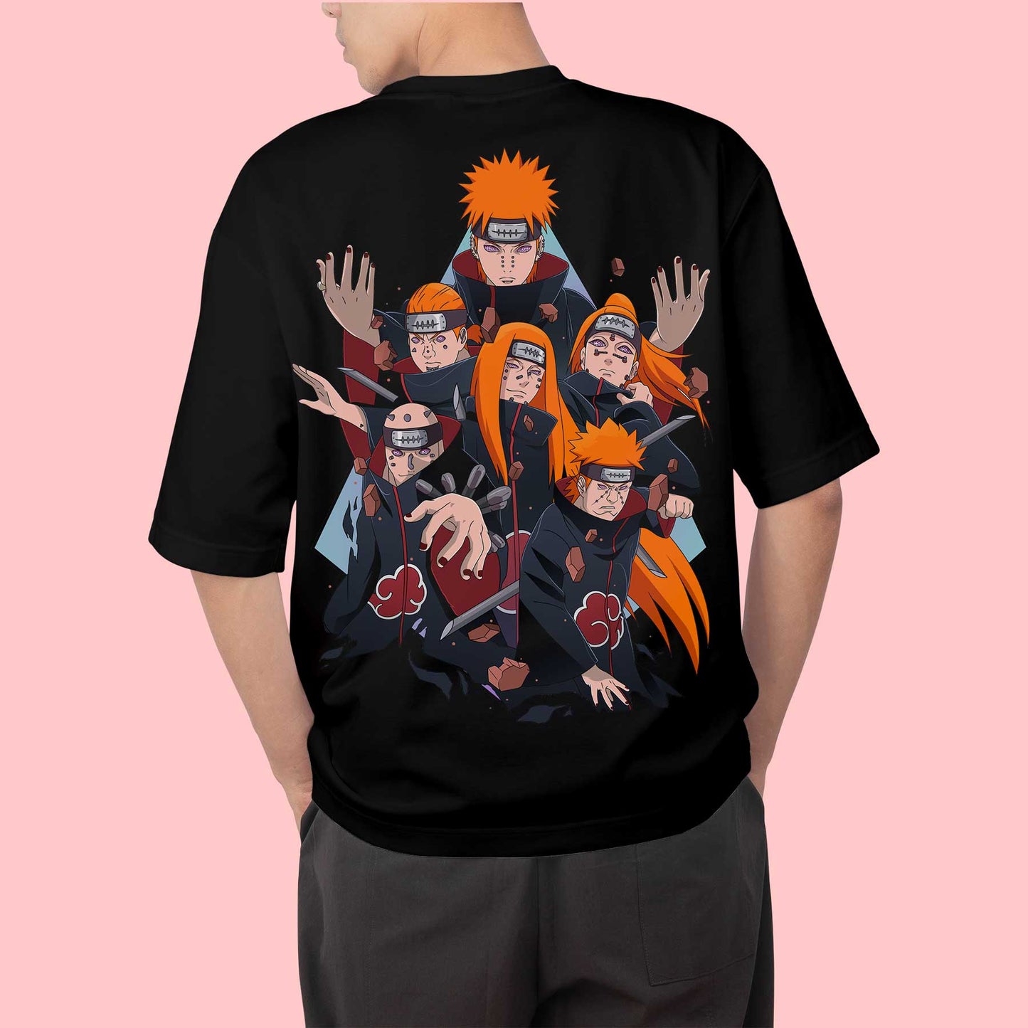 Akatsuki oversized Anime Tshirt Black Edition - Gizmoz.in