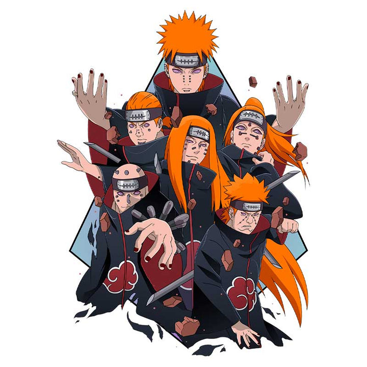 Akatsuki Pain Anime Tshirt Black Edition - Gizmoz.in