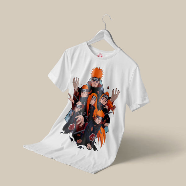 Akatsuki Pain Anime Tshirt White Edition - Gizmoz.in