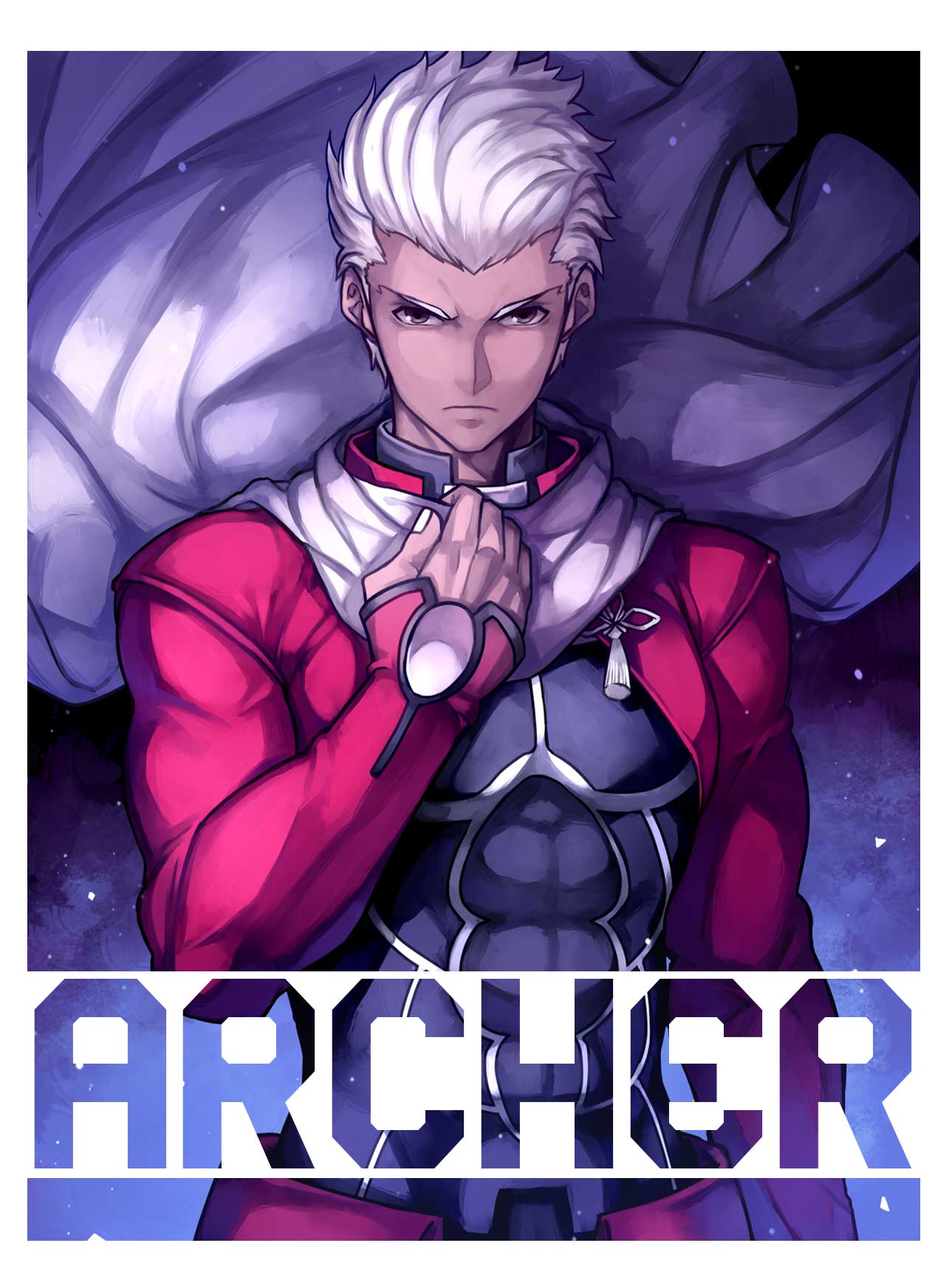Archer Fate heaven's feel Regular Tshirt White - Gizmoz.in