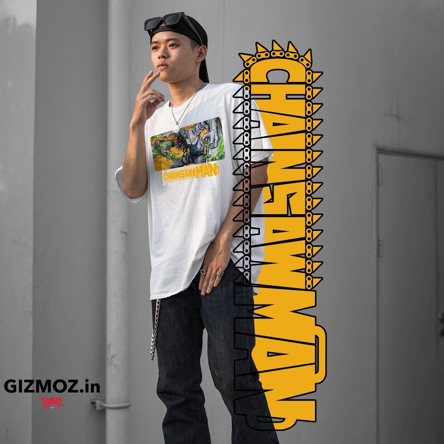 ChainsawMan Anime oversized Tshirt - Gizmoz.in