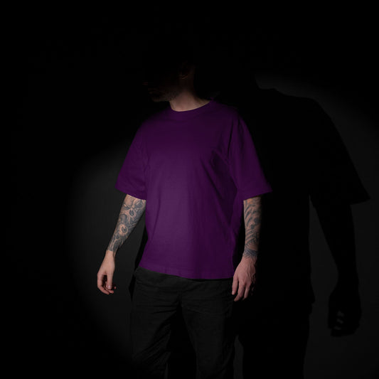 Dense Purple Oversized Tshirt - Gizmoz.in