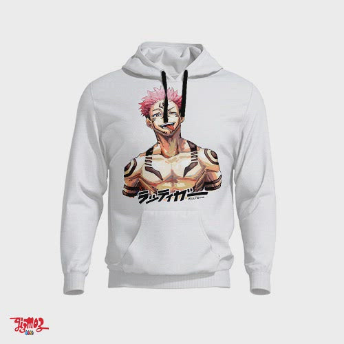 Sukuna Hoodie 320GSM White - Jujutsu Kaisen
