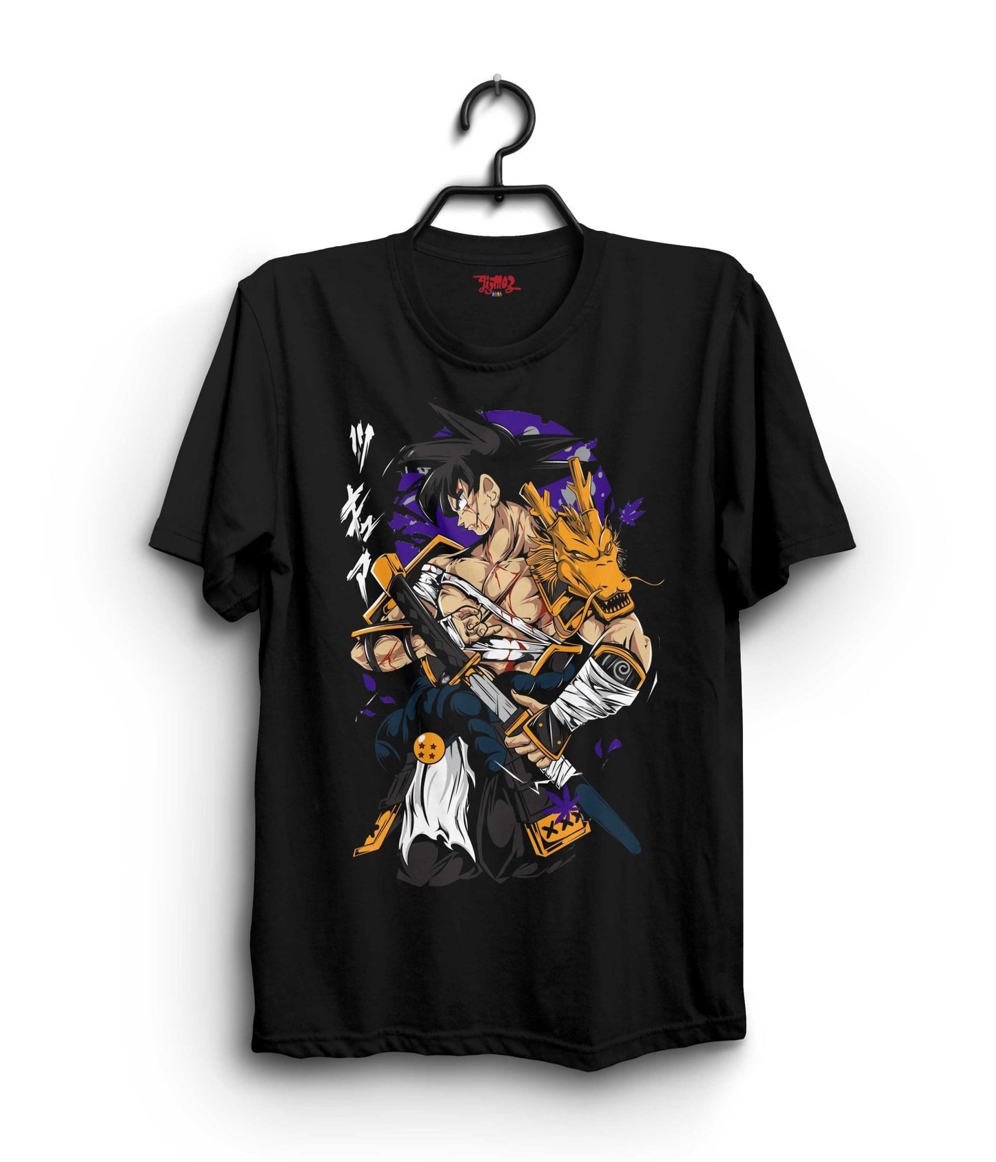 Goku Samurai Anime Tshirt Black Edition - Gizmoz.in