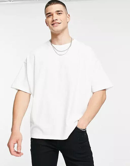 Korean Edition Oversized White Tshirt (2022 Edition) 240 GSM - Gizmoz.in