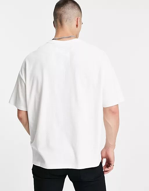 Korean Edition Oversized White Tshirt (2022 Edition) 240 GSM - Gizmoz.in