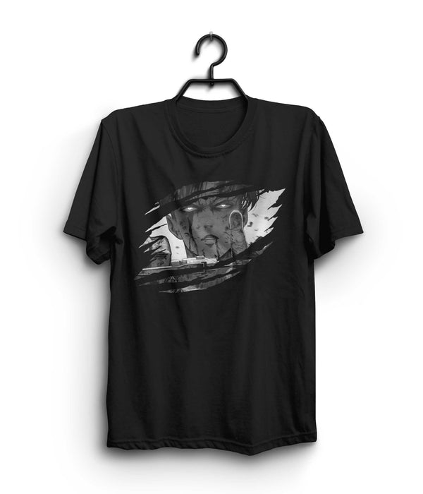 Levi Ackerman Tshirt Half Sleeves Round Neck - Attack on Titans - Gizmoz.in