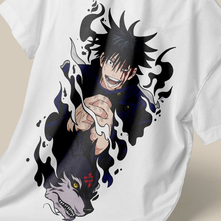 MEGUMI FUSHIGURO Jujutsu Kaisen Anime Oversized Tshirt - Gizmoz.in